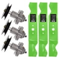 thumbnail image 1 of 8TEN Spindle Notched High Lift Blade Blade Kit for Cub Cadet MTD RZT54 MK1002290, 1 of 9
