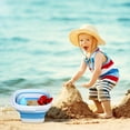 thumbnail image 6 of Collapsible Bucket, Small Cleaning Mop Buckets for Household Outdoor Car Washing Tub Plastic Foldable Portable Camping Beach Sand Water Pot Pail Space Saving Square, 6 of 7