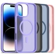 thumbnail image 6 of Dteck for iPhone 16 Pro Max Case, Compatible with MagSafe, Shockproof Military-Grade Protection, Magnetic Phone Case for iPhone 16 Pro Max, Frosted Purple, 6 of 6