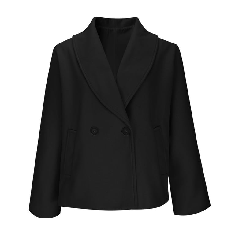 ジャケット・アウター DOUBLE BREASTED SHORT OVERCOAT AK MC The Florence short double-breasted overcoat in navy wool and