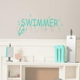 thumbnail image 1 of Swimmer Vinyl Lettering Wall Decal Sticker (12.5" H x 32" W, Mint), 1 of 2