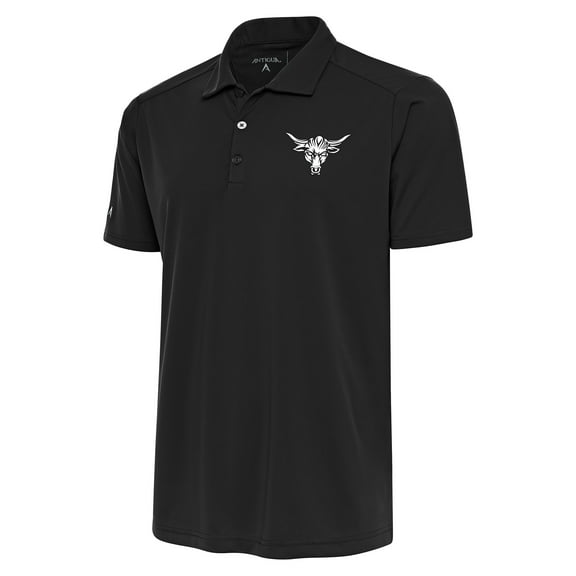 Men's Antigua Heather Black The Rock Tribute Polo