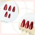 thumbnail image 3 of Aellinatey Cats Eye False Nails with Cats Eye Designs Glossy Acrylic Nails for Women, 3 of 8