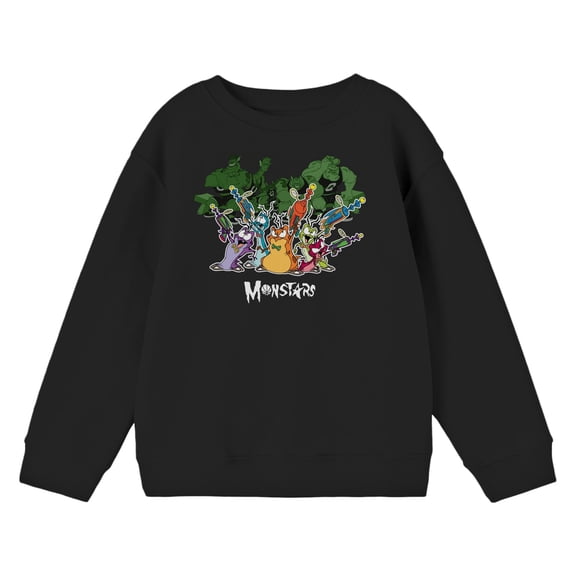 Space Jam Monstars Transformation Boy's Black Long Sleeve Shirt-XL