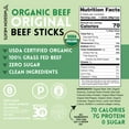 thumbnail image 6 of Mission Meats 100% Certified Organic Beef Sticks – Pasture-Raised, Zero Sugar, Non-GMO, Healthy Individually Wrapped Meat Sticks Snack, 0.75oz (24 Count), 6 of 7
