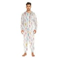 thumbnail image 3 of FORMRS Onesies Pajama for Adults Unisex Hoodie Winter Jumpsuit One Piece Sleepwear, Sizes S-2XL, Colorful Ice Cream Pattern, 3 of 7