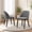 Linen | Gray, variant on Danolapsi Mid-Century Modern Dining Chair,Curved Upholstered Back & Rubberwood Legs, Armless Kitchen Side Chairs for Home Cafes/Compact Dinettes
