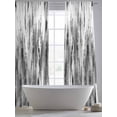 thumbnail image 5 of Black Grey Vintage Sheer Curtains 84 Inch Length 2 Panels Set - Light Filtering Window Treatments, Retro Abstract Art Rod Pocket Semi Curtains for Living Room/Bedroom/Kitchen Décor, 104"W x 84"L, 5 of 7