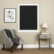 Achim Cordless Room Darkening Vinyl Pleated Window Shades, Black, 36 x 75