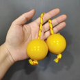 thumbnail image 4 of Aslatuas Rhythmic Ball, Music Egg Shaker Rattle Double Gourd Asalato Fingertip Drum Balls, African Shaker Rattle Sets Yellow, 4 of 4