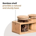 thumbnail image 5 of JS Gourmet 3 Pcs Glass Food Storage Container Jars with Airtight Lids and Bamboo Shelf, 5 of 8