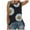 Black, variant on Viikei 2025 Summer Tank Tops for Women Women Summer Tops O-neck Daisy Print Sleeveless Tank T-Shirts Graphic Blouse