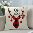 thumbnail image 4 of HEVIRGO Christmas Pillowcase Decorative Soft Hidden Zipper Dust-proof Xmas Elk Pattern Throw Pillow Cover Festival Decor Daily Use, 4 of 10