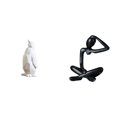 thumbnail image 1 of Escultura abstracta de resina de pingüino pensador, figura coleccionable, adorno decorativo moderno para inauguración de casa, mesa, estante, escritor, 1 of 8