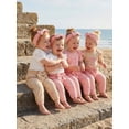 thumbnail image 4 of BemeyourBBs Preemie Newborn Baby Girl Little Sister Outfit Cute Infant Baby Girls Spring Summer Fall Clothes 0 3 6 Months Bow Ribbed Short Sleeve Romper Pants and Headband 3pcs Set, 4 of 9
