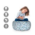 thumbnail image 2 of Modern Storage Toy Bag Chair, Geometric Circles with Half Round Like Square in the Blue Tones Mix Image Backdrop, Stuffed Animal Organizer Washable Bag, Small Size, Multicolor, by Ambesonne, 2 of 3