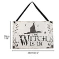 thumbnail image 4 of Letrero de Madera de Bruja de Halloween Placa Colgante de Bruja de Madera Vintage para Decoraciones de Fiesta de Halloween Porche de Puerta de Entrada de Casa Encantada 18x26cm, 4 of 8