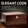 thumbnail image 4 of Wooden Gift Boxes - Large Memory Box For Keepsakes, Decorative Boxes With Lids, Wood Boxes With Hinged Lid, Storage Box With Lid, Chocolate Brown, 4 of 6