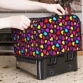 thumbnail image 6 of KLL Colorful Hearts Print 4 Slice Toaster Dust Covers Kitchen Small Appliance Cover with 2 Pockets,Can hold Jam Spreader Knife & Toaster Tongs (12.4 x 10.6 x 8.2), 6 of 6