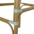 thumbnail image 4 of GDF Studio Danberry Outdoor Wicker and Aluminum 29.5 Inch French Barstools, Set of 4, Light Teal, White, and Bamboo Print Finish, 4 of 8
