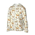 thumbnail image 2 of Gaeub Cartoon Corgi Men's and Women's UPF 50+ Long-Sleeved Sun Protection Clothing, Fishing Shirt Long Sleeve Zip - Medium, 2 of 9