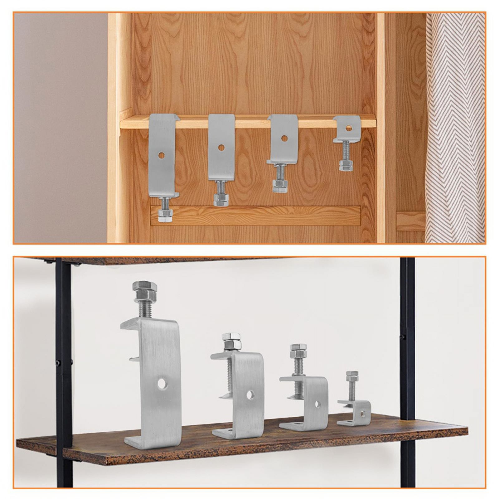 2 Pack Mini C Clamps,304 Stainless Steel C-Clamps,65mm Heavy Duty Clamps for Woodworki y8321