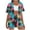 Multicolor, variant on Two Piece Sets for Women Going out Summer Loose Daily Casual Non Positioning Printed Casual Cardigan Shorts Short Sleeved Top Pants Pocket Setet