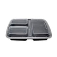 thumbnail image 1 of Contenedor Para Alimentos de 3 Divisiones WOW  32 Oz Reutilizable Con Sellado Semihermético 25 Piezas, 1 of 1