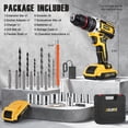 thumbnail image 4 of RELOIVE 21V Cordless Drill Driver,Power Drill Set with 2×2000mAh Batteries,4-in-1 Function,45N.m Max Torque,3/8" Keyless Chuck, 25+3 Position, 4 of 14