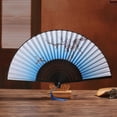 thumbnail image 3 of Fan plegable de la mano, aduana de bambú plegable de la fan de la mano de la fan plegable portátil de bambú de las borlas de la mano dirigida Jadeshay A, 3 of 8