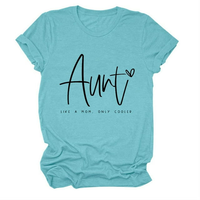 LUOGENLI T-shirts pour Femme pour Femmes Mode Féminine Décontractée Lettre Manches Courtes Col Rond T-Shirt Haut 4xlt T-shirts pour Femmes T-shirts Graphiques Fête de la Saint-Patrick Bleu Ciel TTG