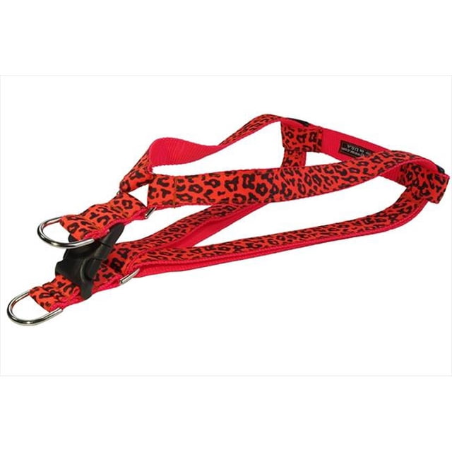 Leopard Dog Harness, Orange - Medium