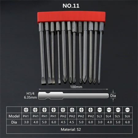 

Leke 12PCS Screwdriver bit Set with Magnetic Alloy Steel Electric Screwdriver Bit