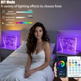 thumbnail image 4 of RGB Table Lamp LED,RGB Desk Lamp,Modern Bedside Lamps for Futuristic Ambient Mood Lighting,Unique Gaming Light with Smart APP&Remote Control Dimmable,for Room Decor,Concerts,Dance,Office,Gift, 4 of 11