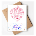 thumbnail image 1 of Valentine's Day Red Heart Shaped Angel Welcome Back Greeting Cards Envelopes Blank, 1 of 3