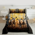 thumbnail image 2 of Manfei Animal Deers Boy Girl 2pcs Bedding Comforter Set,Woodland Animal Twin Comforter Sets,Jungle Wildlife Breathable Bedding Set,Breathable Home Decor,Reversible, 2 of 8