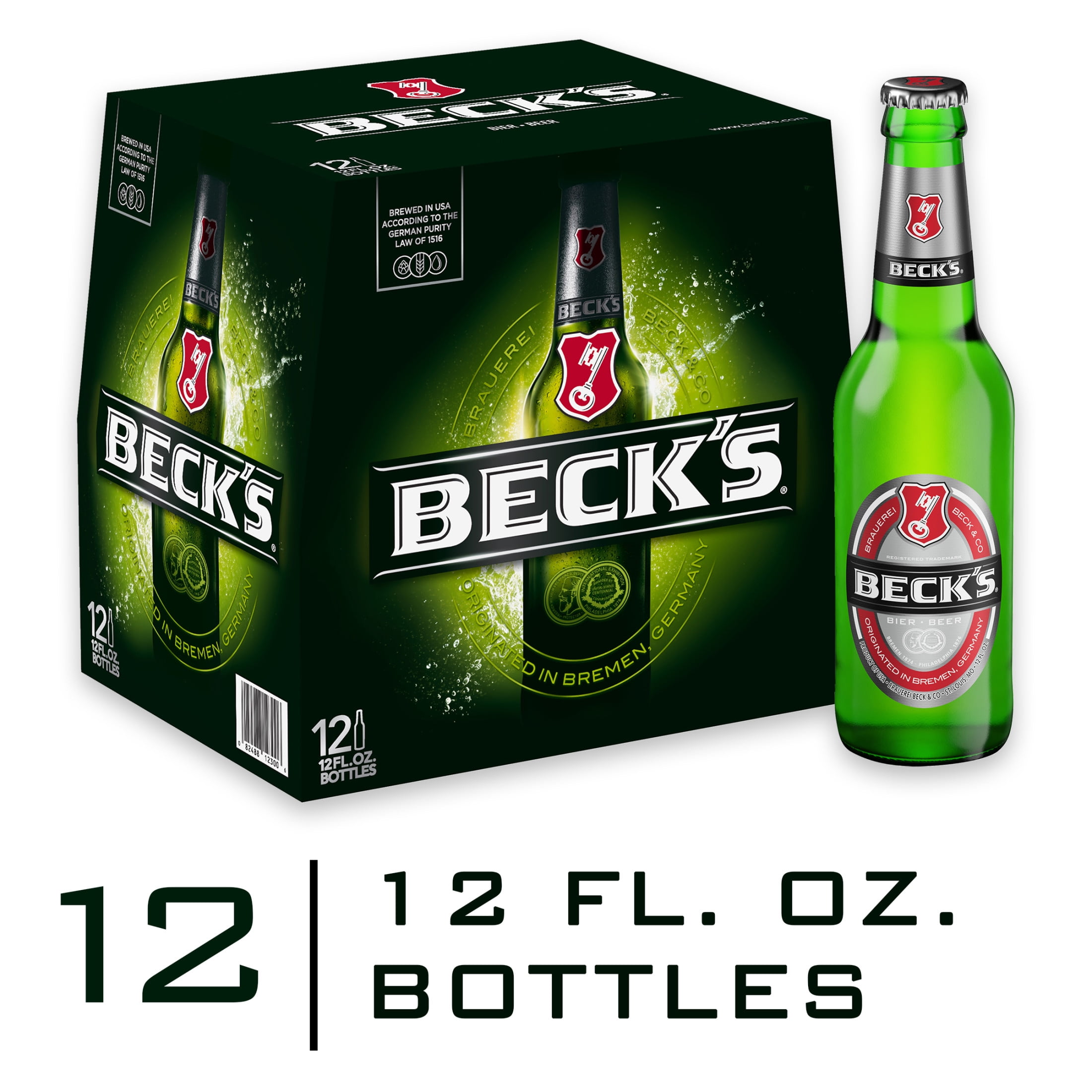 Beck's Pilsner Beer, 12 Pack 12 fl. oz. Bottles, 4.8 ABV