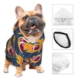 thumbnail image 3 of Fotbe Burning Rugby Balls Sudadera con Estampado para Perros Pequeños – Suéter con Capucha para Mascotas, Tela Suave de Forro Polar con Bolsillo-XX-Large, 3 of 7