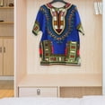 thumbnail image 2 of Camiseta Dashiki africana para hombres y mujeres, manga corta, ropa tribal grande y cómoda de verano, cuello en V, ropa clásica con estampado Floral Talla única Sunnimix Camisa Africana Dashiki, 2 of 7