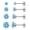 Blue, variant on Limerencia Hypoallergenic Cartilage Earrings for Women Men, 4 Pairs Titanium Stud for Sensitive Ears,20G Screw Back with Cubic Zirconia 3/4/5/6mm Piercing Jewelry