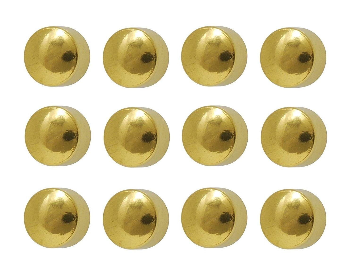 Ear Piercing Earring Studs 4mm Assorted Colors Gold Plated Surgical Steel 12 Pr 