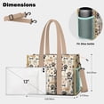 thumbnail image 5 of Teacher Tote Bag,Paw Prints and Bones Teacher Utility Tote Bag,Large Work Tote Bags for Women with Multiple Pockets,Top Zipper Closure,13.8x10.6x6.7 Inch, 5 of 5