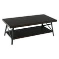 thumbnail image 1 of Wallace & Bay Chandler Table Basse de Rangement Ouverte Rustique de 48 Pouces, Brun Foncé, 1 of 6