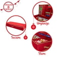 thumbnail image 4 of Simplify Holiday Gift Wrap Storage Tote, Handles and Zippered Closure, Polyester, Red, 4 of 14