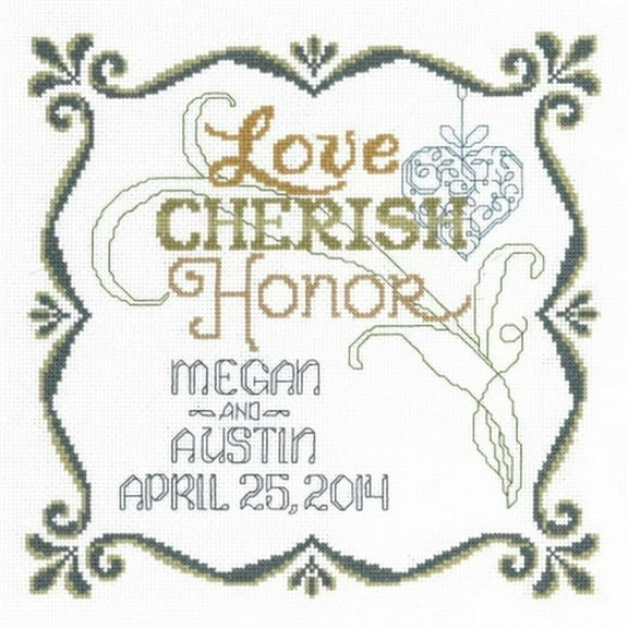 Imaginating Counted Cross Stitch Kit 9.5"X9.5"-Honoring Marriage Record (14 Count)
