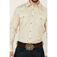 thumbnail image 3 of Gibson Trading Co Men's Basic Solid Long Sleeve Pearl Snap Western Shirt Tan Medium, 3 of 4