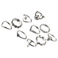 thumbnail image 1 of facefd 10 Pcs Bagues Mi-Doigts Style Vintage Boho Plage Fête Bijoux pour Femmes, 1 of 9