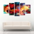 thumbnail image 2 of Cuadro decorativo abstracto colores vibrantes juego de 5 piezas 150x80 cm ideal para sala comedor oficina o recámara, 2 of 5