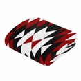 thumbnail image 5 of Aztec Southwest Flannel Blanket for Bed,Travel and Camping, Vintage Abstract Red Black Geometric Rustic Super Soft Cozy Blanket for All Seasons 60"x80", 5 of 7