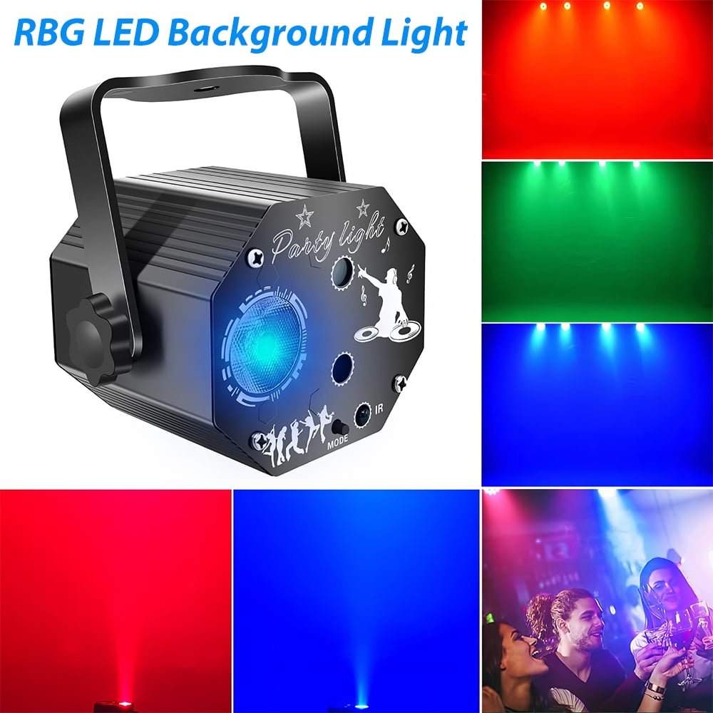LITOM Sound-Controlled Disco Party Light - 72 Patterns, 3 Modes & Remote Control, Timer Function, HD DJ Strobe Stage Light for Kids, Birthday, Christmas & Indoor Decor